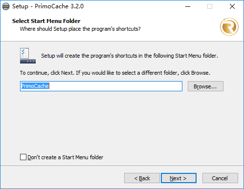 PrimoCache Installation Wizard Page - Addon 