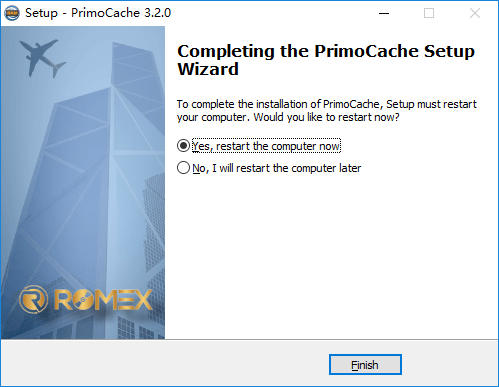 PrimoCache Installation Wizard Page - Complete