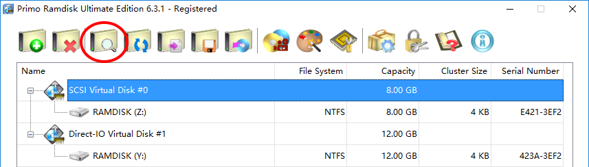 Primo Ramdisk View/Edit Disk: Open