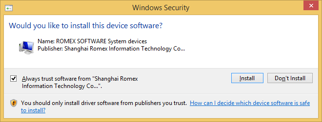 Romex software drivers