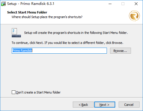 Primo Ramdisk Installation Wizard Page - Addon 